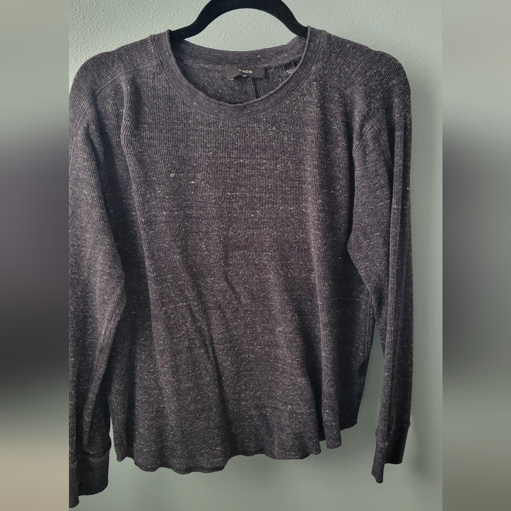 Dark Gray Vince Long Sleeve Thermal Shirt